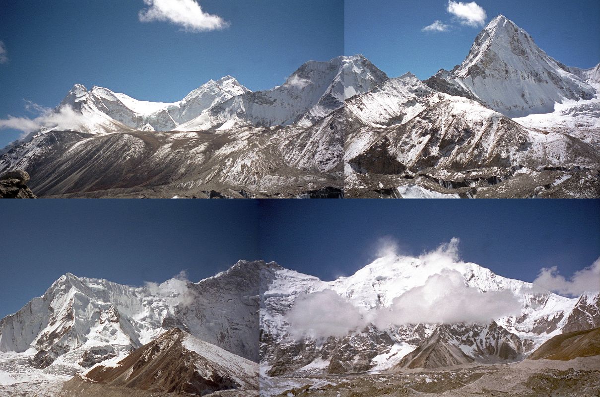 23 Panoramic View From Everest East Base Camp In Tibet Chomolonzo, Kanchungtse, Makalu, Chago , Pethangtse, Shartse, Lhotse East Face, Everest Kangshung East Face